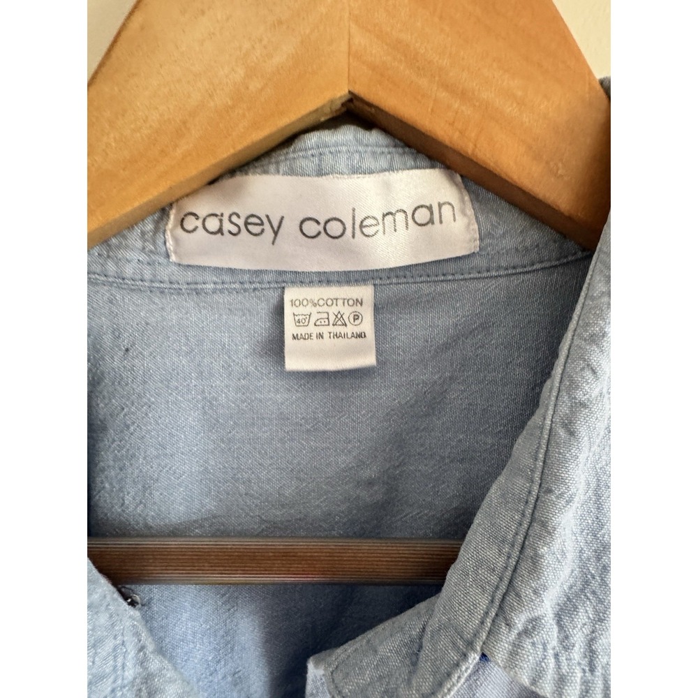 Vintage Bleached Thrashed Embroidered Horses Small Casey Coleman Shirt - Picture 3 of 9